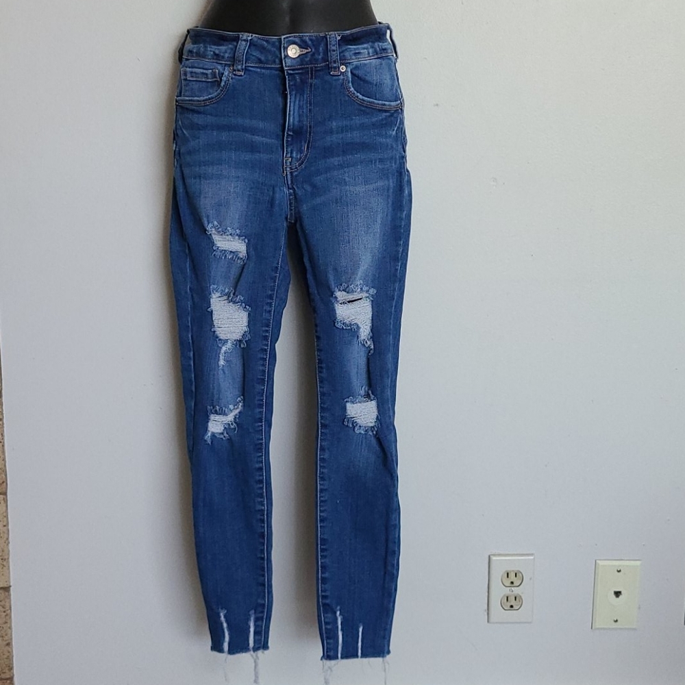 Distressed Skinny Wax Jeans 1/25